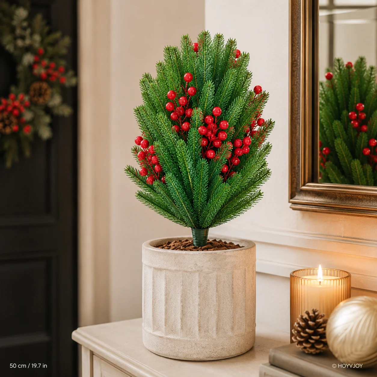 hoyvjoy-red-berry-christmas-greenery-pick-holiday-planter-insert-for-porch-garden-winter-home-decor-and-seasonal-decorations