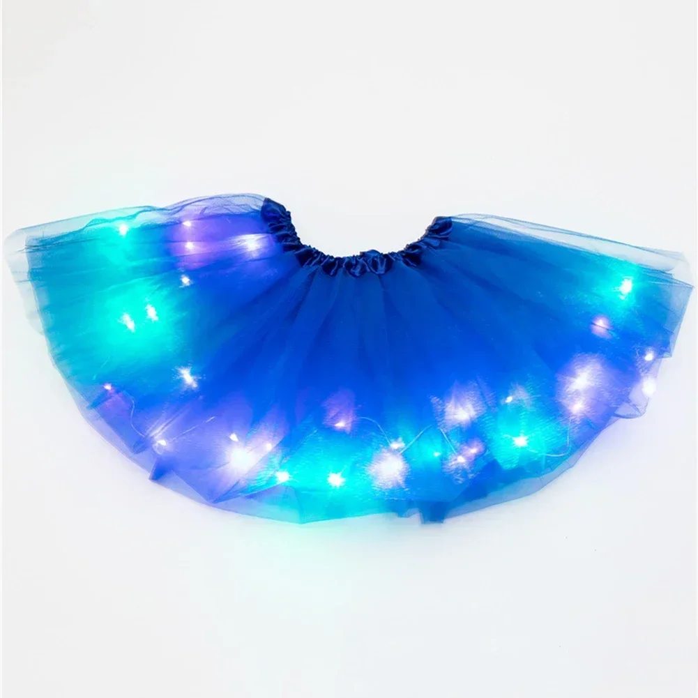 Gonna gonna donna \'s Light Up Costume fibra di poliestere abito corto stelle elastico in vita femminile Daily Comfy Fashion