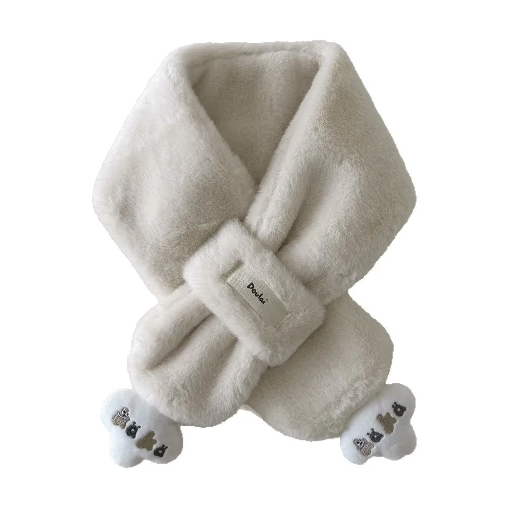 New Cute Cartoon Scarves Windproof Cold Proof Warm Scarf Comfortable Thickned Cross Neckerchief Children