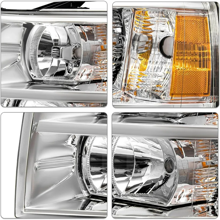 العالمي صالح ل 20072013 تشيفي سيلفرادو مجموعة مصابيح أمامية زوج مصممة ل 2007 2008 2009 2010 2011 2012 2013 سيلفرادو 15 #4