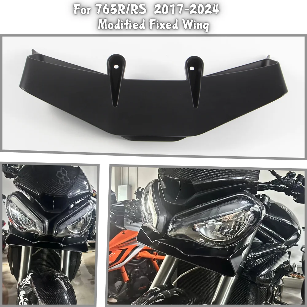 Motorcycle Accessories Fixed Wing For Street Triple 765S 765RS 2017-2019 2020 2021 2022 2023 2024 Modified Fixed Wing Fairing