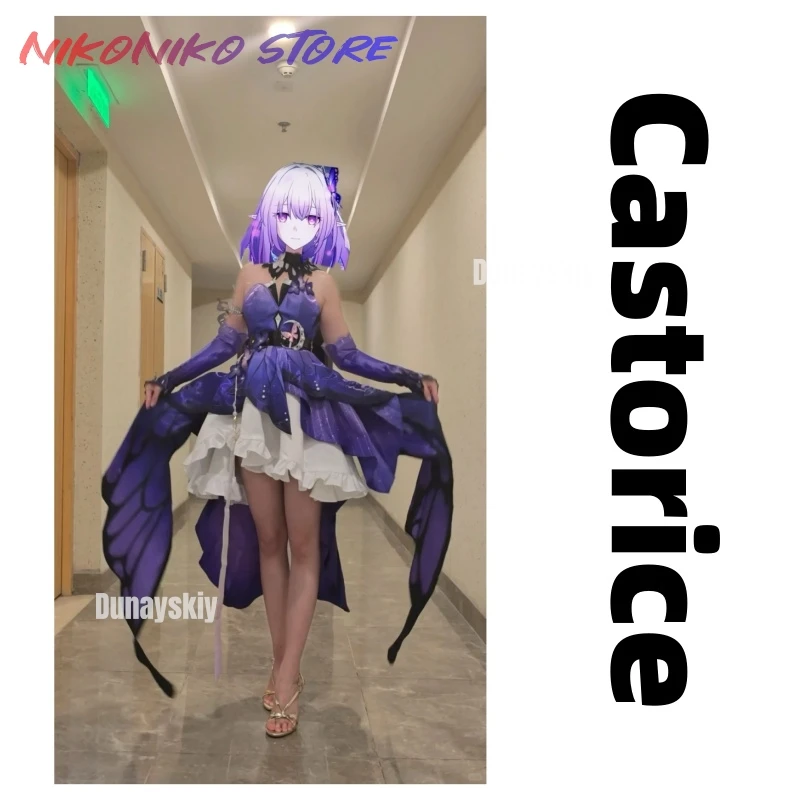 

New Skin Honkai Star Rail Castorice Cosplay Costume Dreamy Butterfly Outfit Game Anime Role Play Clothing For WomenMen Halloween