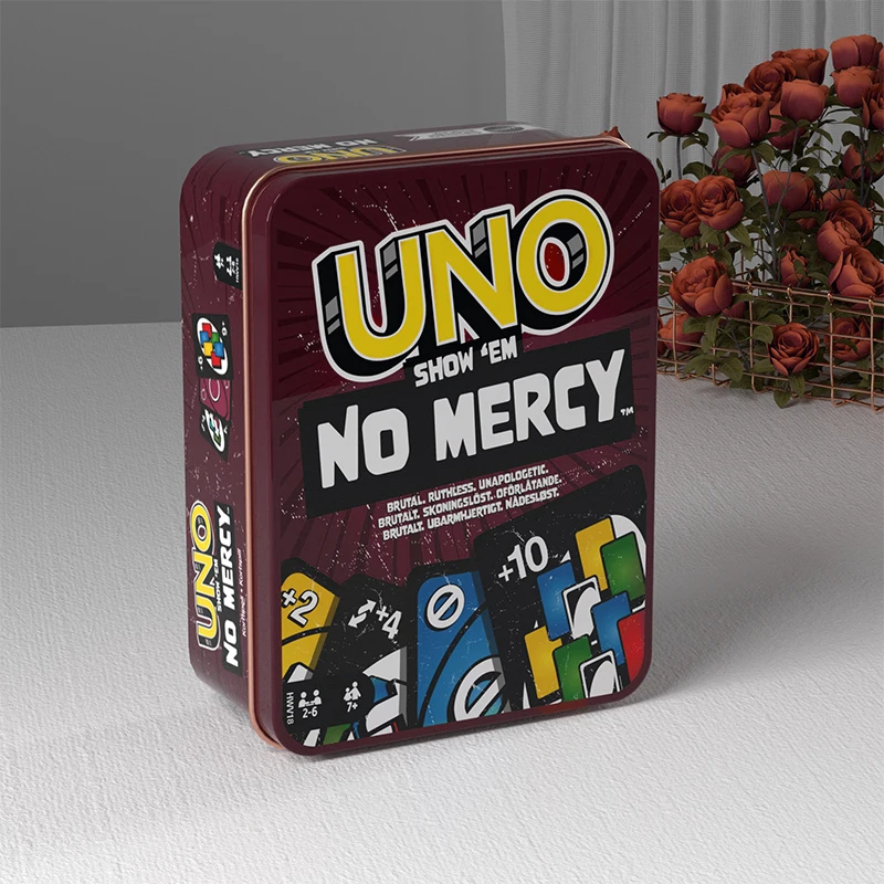 Uno No Mercy Metal Box Game Board Games Table Family Party Entertainment UNO Cards Game Toys Children Birthday New Year Gifts