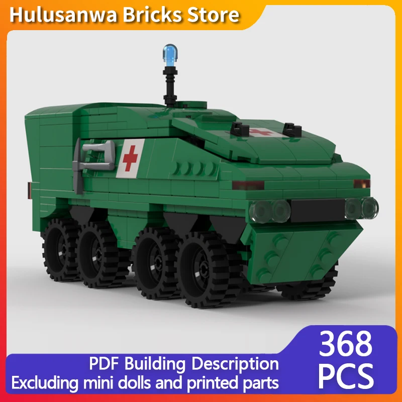 

Army Medic Transporter Model MOC Building Bricks War Equipment Modular Technology Gifts Holiday Assemble Children Toys Suit
