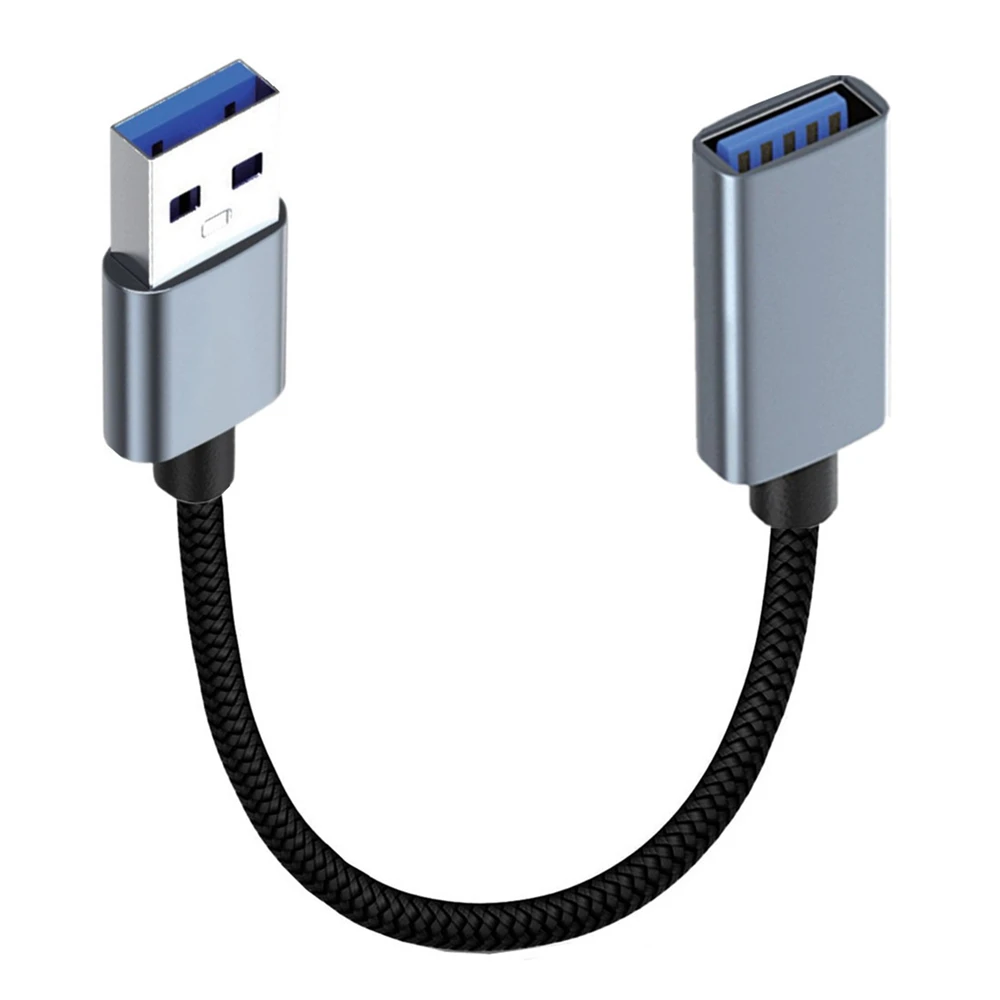 

Cablecc Type-A USB 3.0 Male to USB3.0 A Female Cable Extension Silver 5Gbps for Disk SSD Camera Data 30cm