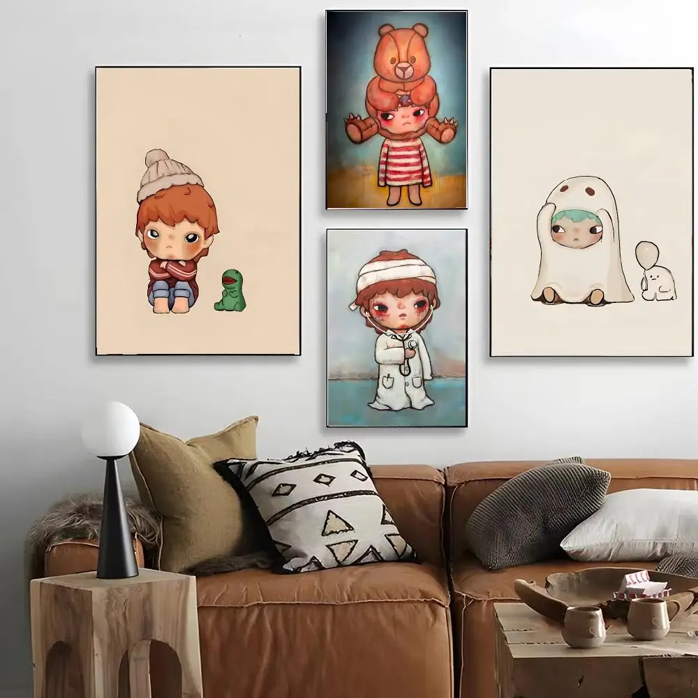 H-H-HIRONOS Hand-Drawn Anime Art Poster HD Art Decorative Wall Art Waterproof Home Décor Gift