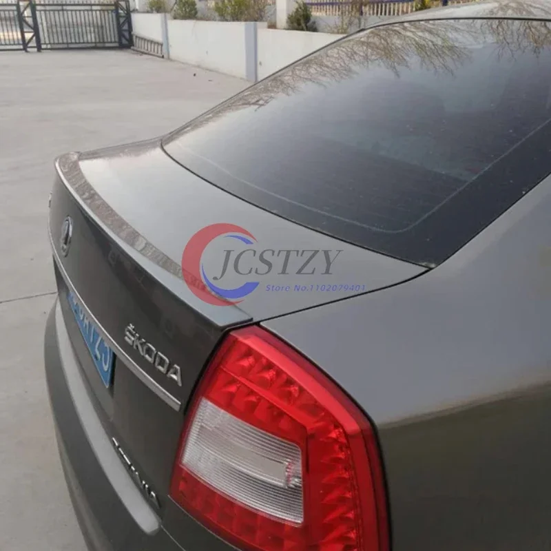 For Skoda Octavia 2006 07 08 09 10 11 12 13 14 15 16 17 Body Kit Car Rear Trunk  Wing Carbon black Rear Spoiler Rear Wing