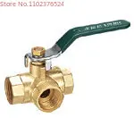 

3-way ball valve 4 points copper 3-way ball valve DN15~DN20 3-way copper ball valve 6 points Yongdexin 260