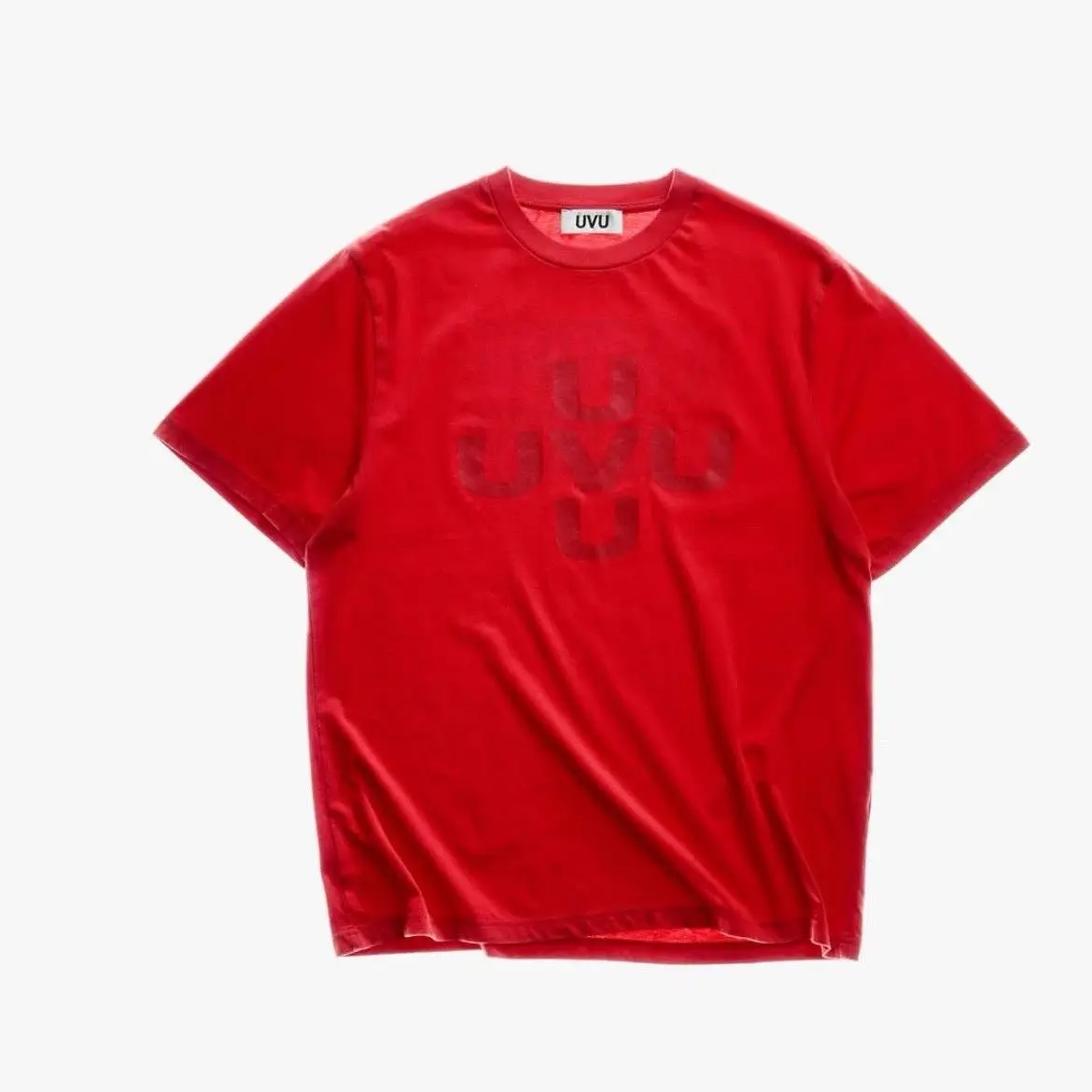 UVU American retro printing light and thin sports jogging cotton loose short-sleeved T-shirt
