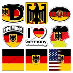 Love Germany Flag Map Sticker German Shield Decal Home Pride Decal Travel Car Truck Van Bumper Window Laptop Cup Wall