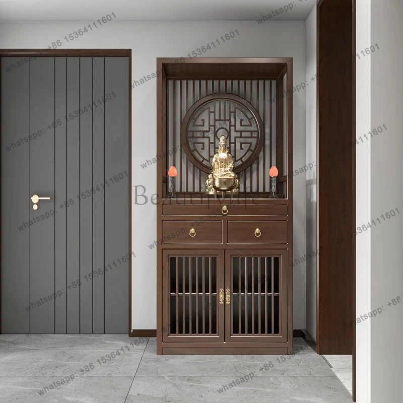 

Новый китайский стиль из цельного дерева Будды, храм, домашний алтарь, стол Бог, настольный шкаф