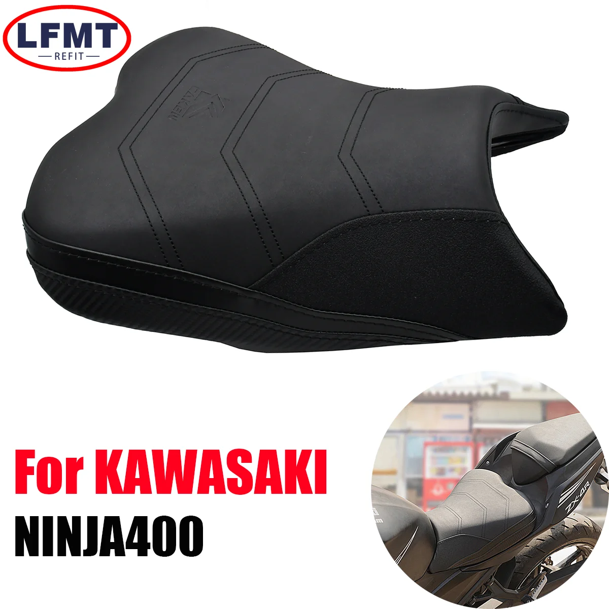 Motorcycle saddle seat Thick Retrofit Cushion Sunscreen And Waterproof And Non Slip For Kawasaki NINJA400 Dirt bike accessories