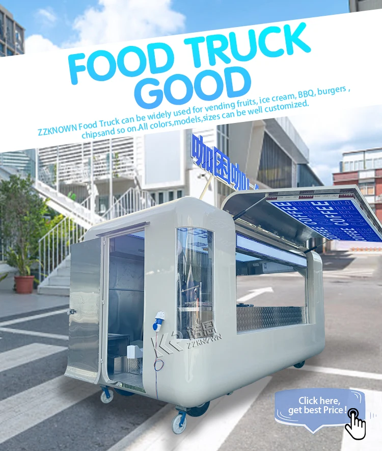 Quiosco portátil de comida rápida, cafeterías, cafetería, Bar, restaurante con equipo de cocina, catering de cabina de café personalizada al aire libre