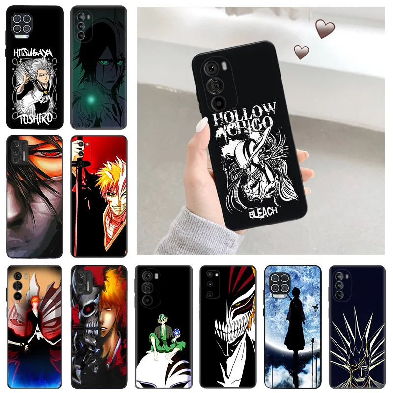 Silicone Soft Phone Case for Motorola G51 G9 G73 G30 G31 G50 G51 G60 G71 5G G22 G32 G52 G72 Cartoon Bleach Ichigo Cover