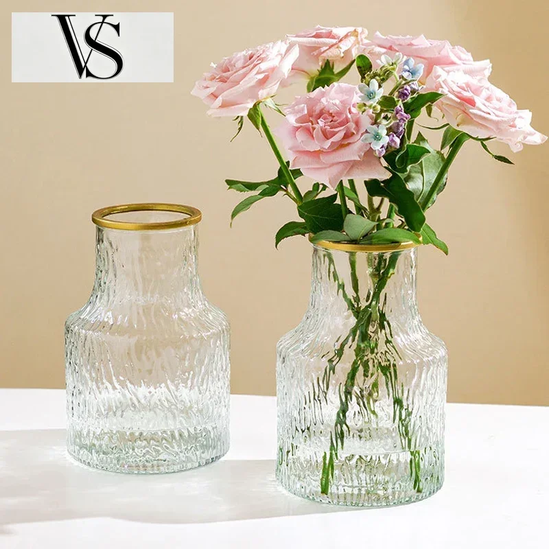 Living Desktop Room Bedroom Hydroponic Arrangement Flower Home Decoration Vases Glass Transparent Vase Large Mouthed Vase