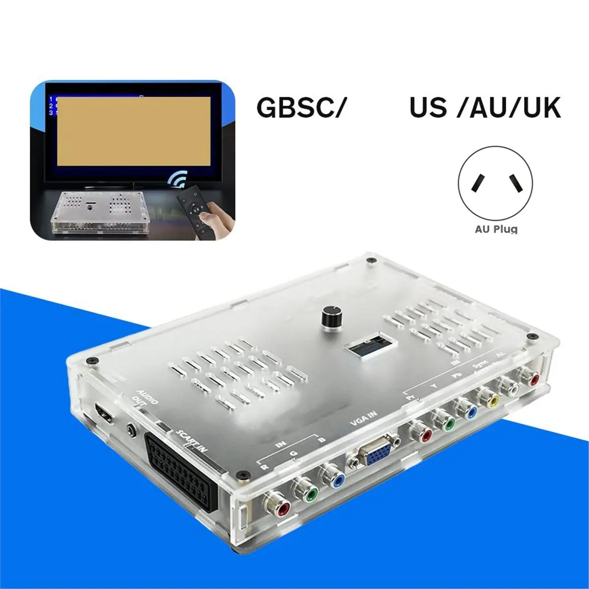 

(A15I) Видеоконвертер GBS Control Pro для игровых консолей с поддержкой Scart, RGBS, YPbPr, VGA, композитного видео (AV/SV) в HDMI-совместимый (AU-разъем)