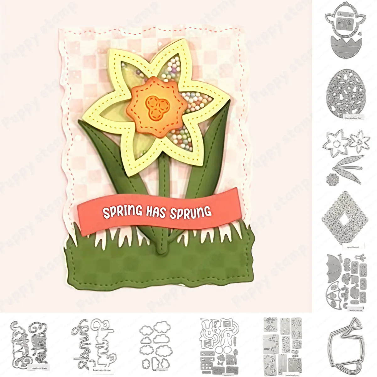 

2026 Easter Chick Holder Shadow Egg Bunny Mugs Metal Cutting Dies for DIY Making Card Scrapbook Embossed Paper Album Craft