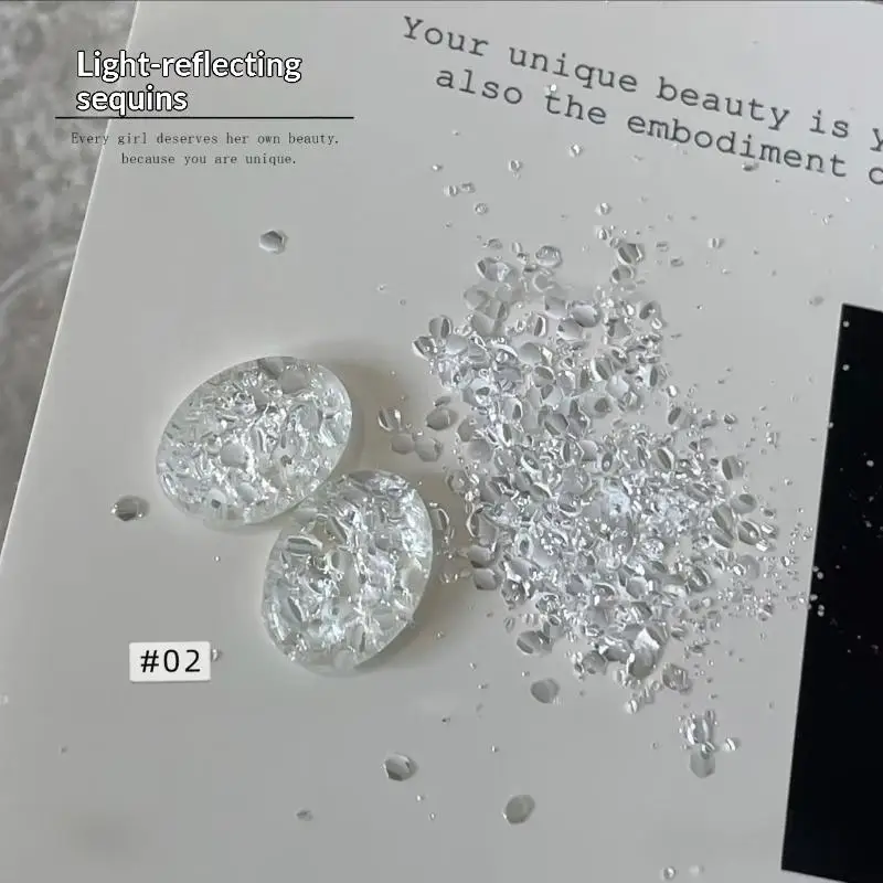 New 1 Jar Of New Glitter Nail Art Sequins Rainbow Aurora Sparkling Sequins Suitable For Salon-Grade Nail Foot Care Art Powder