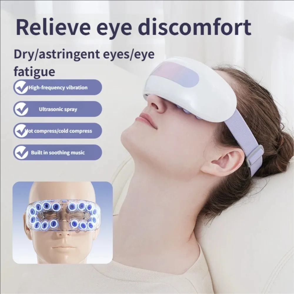 Electric Eye Steam Massager Nano Steam Eye Mask Hot Compress Glasses Steamer Bluetooth Relief Dry Eye Fatigue Dark Circles Tired