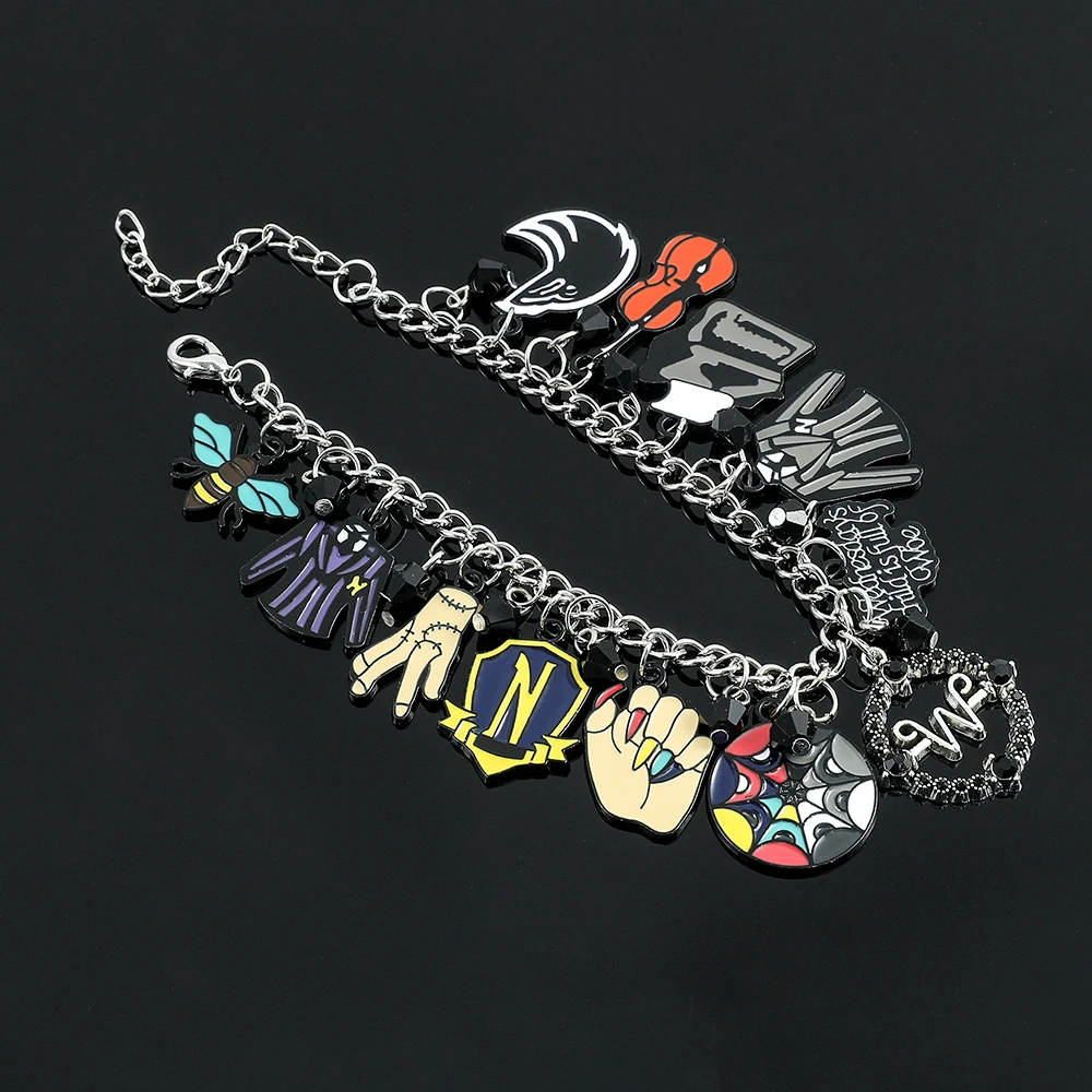 سوار برنامج تلفزيوني خيالي للنساء ، أساور قوطية ، قلادة كمان ، سوار جذاب ، إكسسوارات تنكرية ، فريداي ، عدامات ، هدايا #4