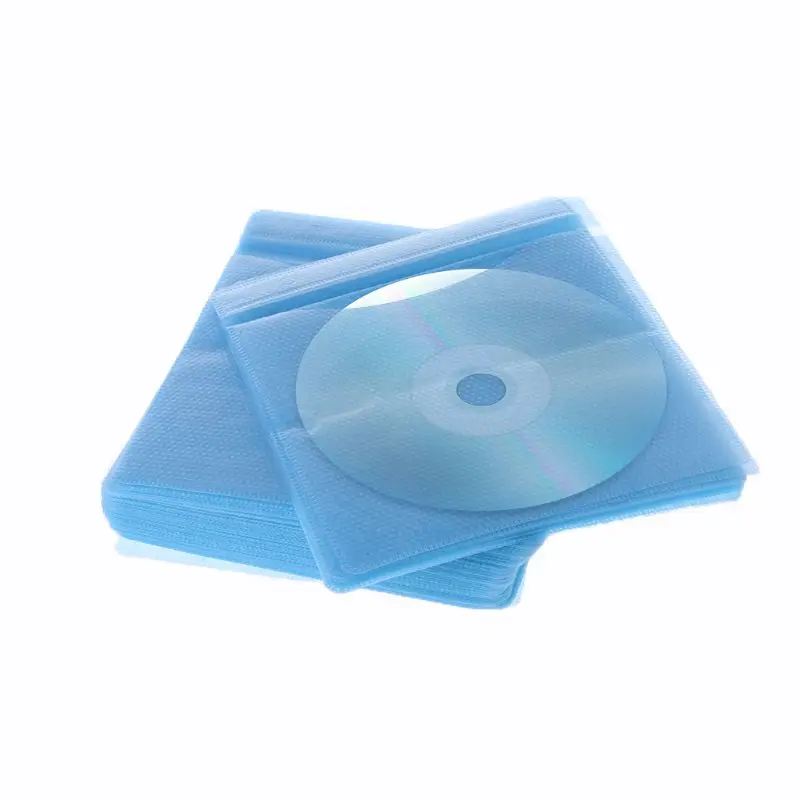 100Pcs DVD Double Sided Cover Storage Case PP Bag Sleeve Envelope Holder Storage Bag PP Bag For CD DVD Discs