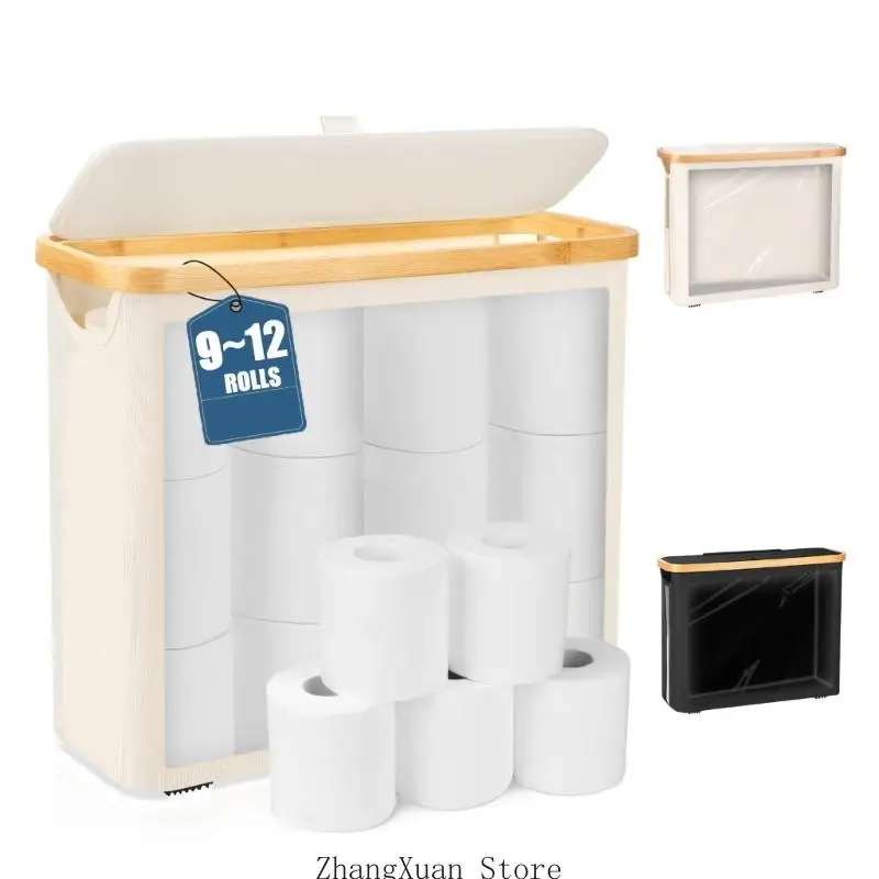 Geräumiger Toilettenpapierbehälter mit Sichtfenster für Küche oder Bad 3XUF – Detail 2
