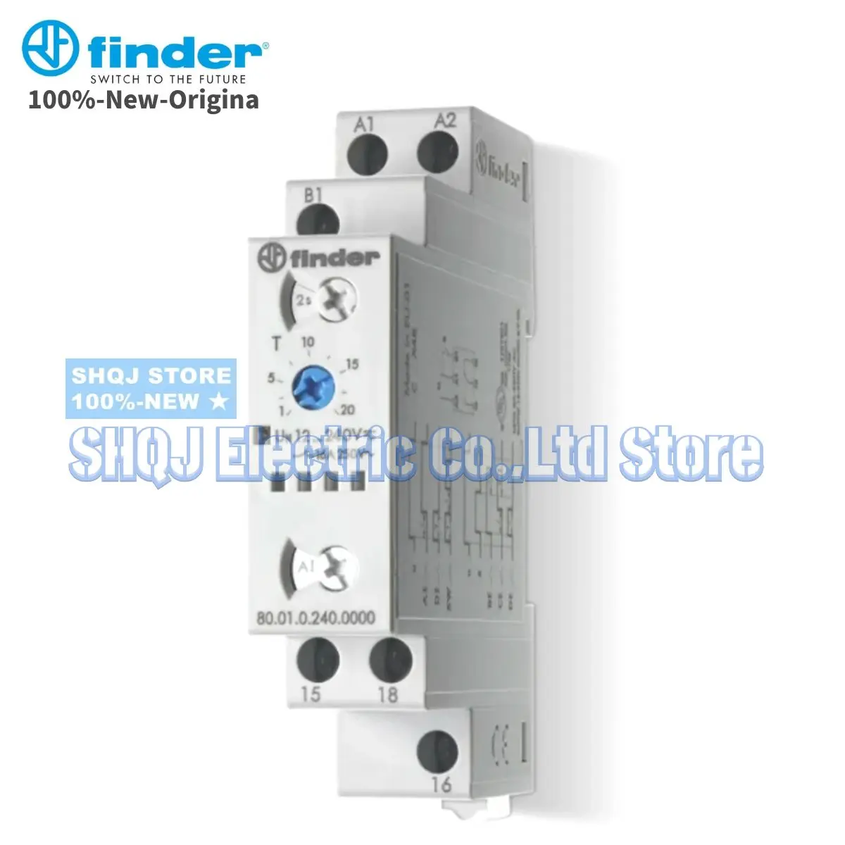 Imagem -05 - Finder-temporizador Modular Relé 100 Novo 12240v ac dc