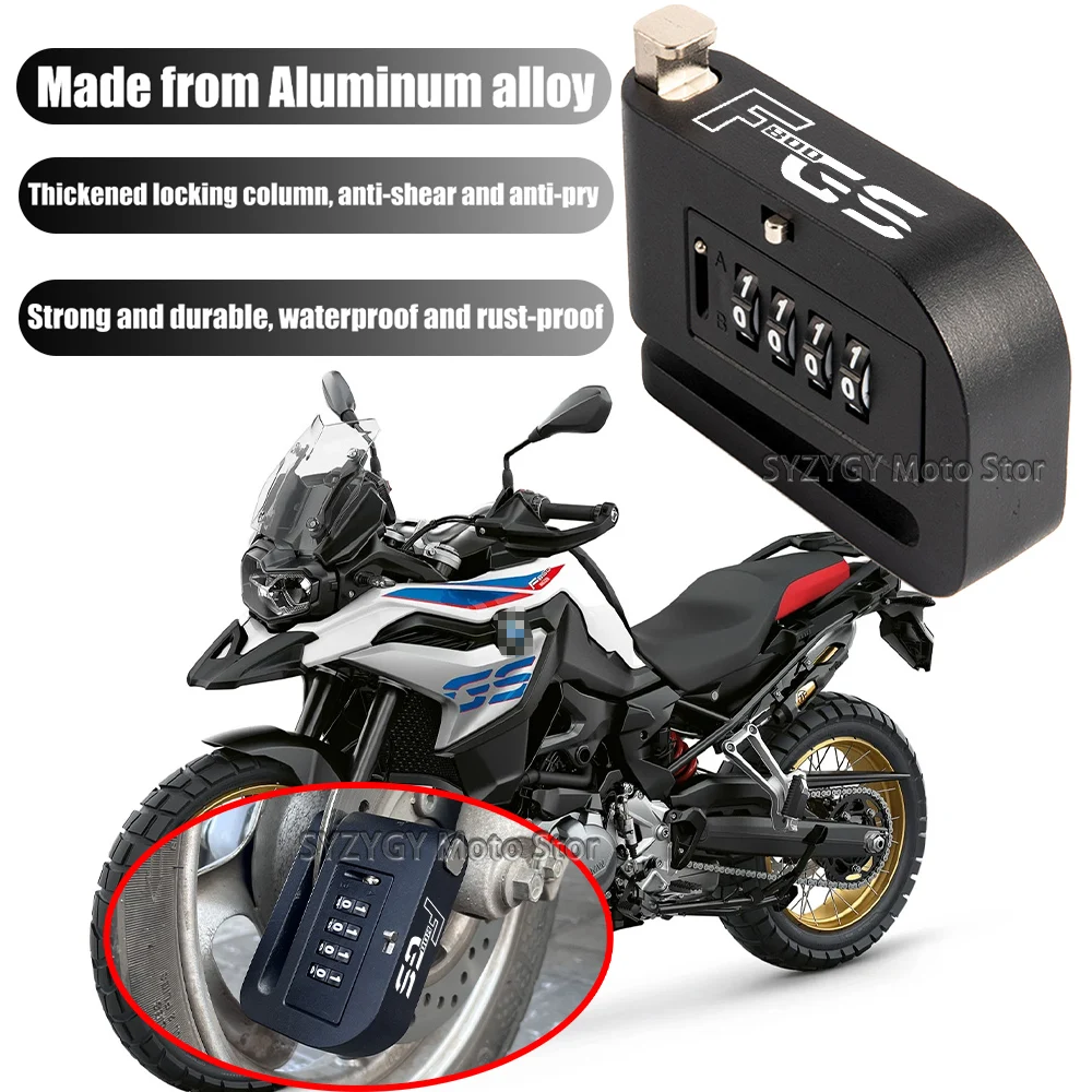 

For BMW F800GS f800gs Motorcycle Wheel Password Disc Brake Lock Anti-pry Disc Lock Protect Rust-proof Anti-theft Lock