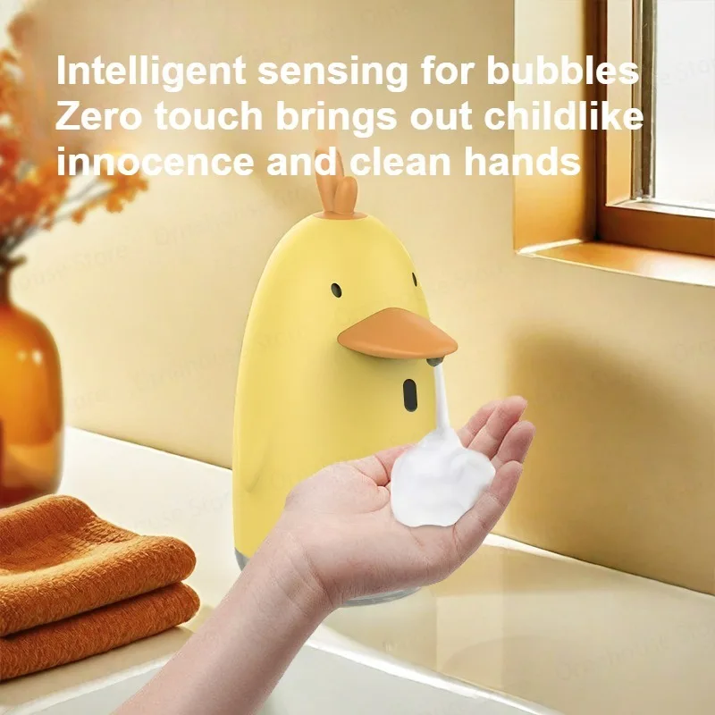Automatic Cute Cartoon Soap Dispenser Contactless USB Rechargeable Cartoon Style Children Washing Hand Soap Foam Machine Soap