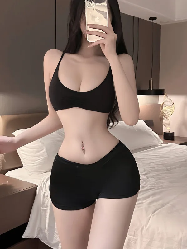 

Сексуальные пикантные шорты для супер девочек, комплект из эластичной ткани, плиссированные шорты на подтяжках с круглым вырезом, униформа, комплект уличной одежды 13QV