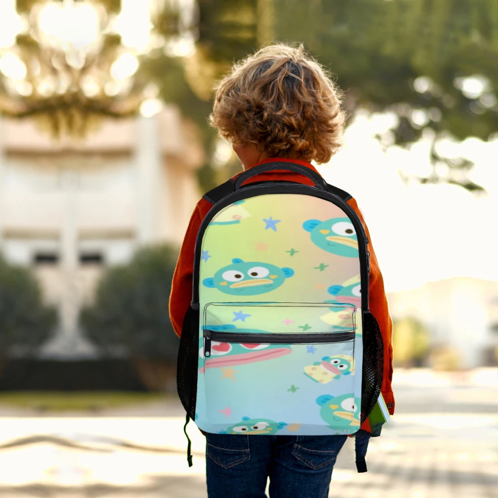 Mochila Clownfish de Grande Capacidade, Bolsa de Livros da Moda, Multi Bolsos, Ajustável, Nova, 17"