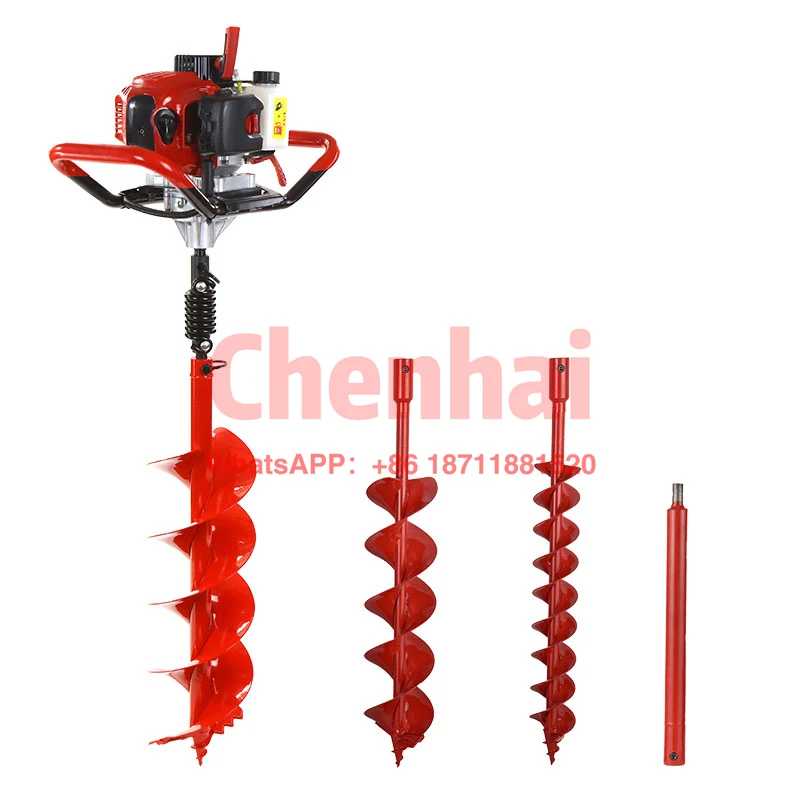 Powerful 68CC 2 Stroke Earth Auger 2-Man Post Hole Digger Machine