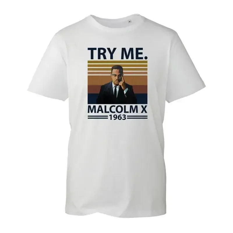 Try Me 1963 T Shirt Malcolm X Quote Human Rights Peace Vintage Top
