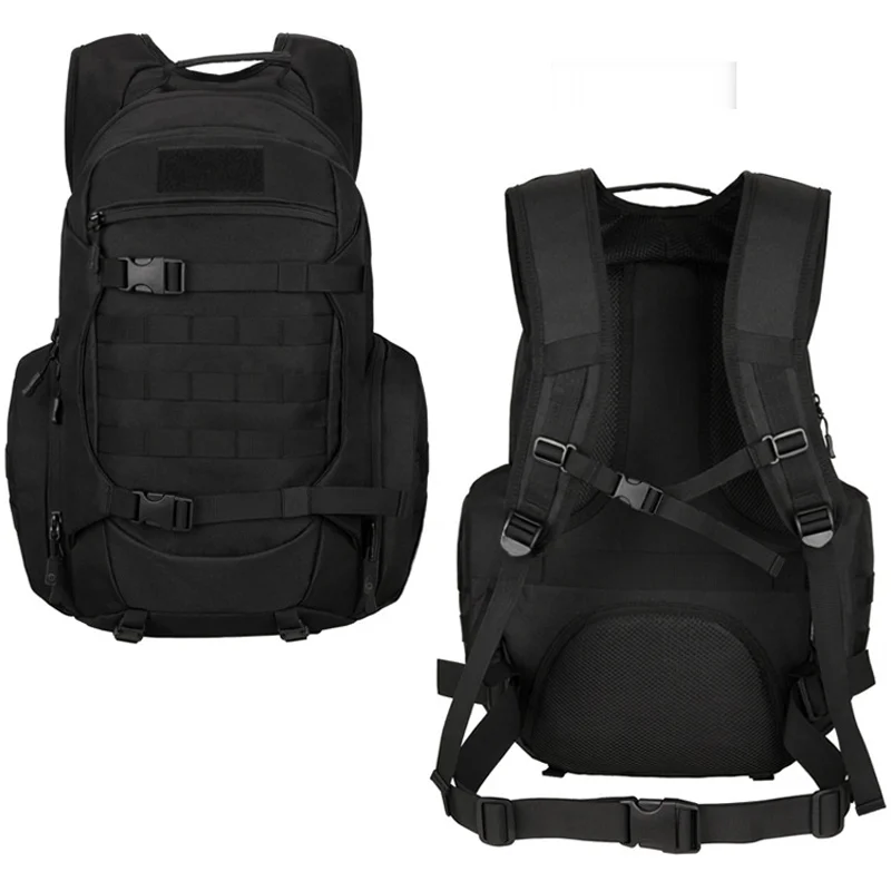 45L Tactical Backpack 600D Nylon Waterproof Outdoor Hiking Camping Rucksack