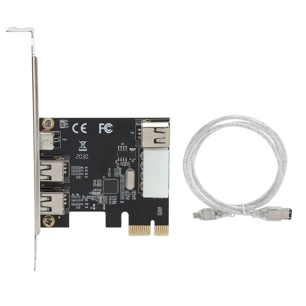 3 Port 1394A PCIE FireWire Expansion Card 1394 Interface Portable PCIE Capture Card FireWire Expansion Card Various 1394 Devices