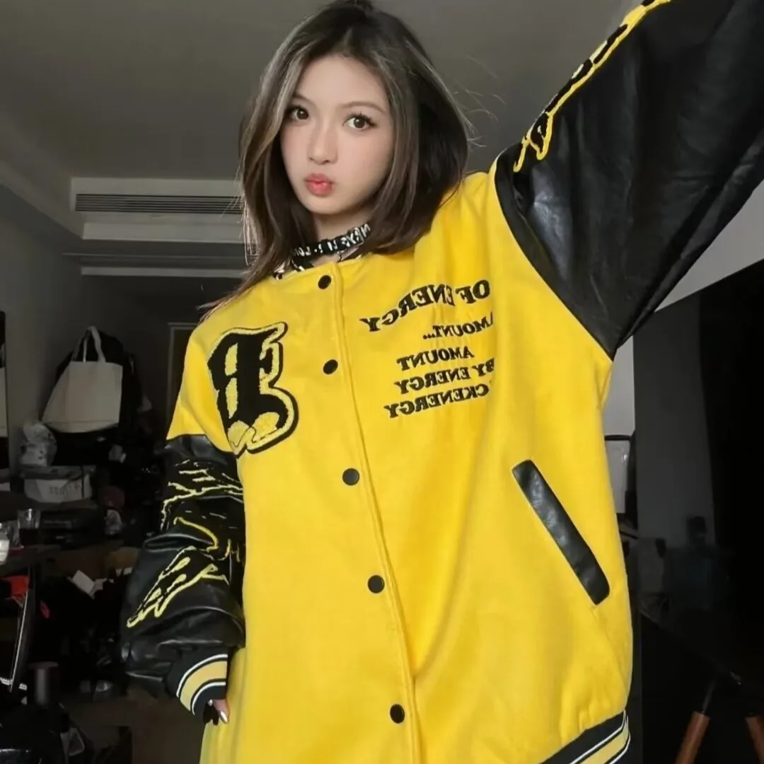 

Autumn Winter Large Size 250 Pou Color Blo American Embroidery Jaet Men's Korean Sle Trendy Baseball Casual Student ...