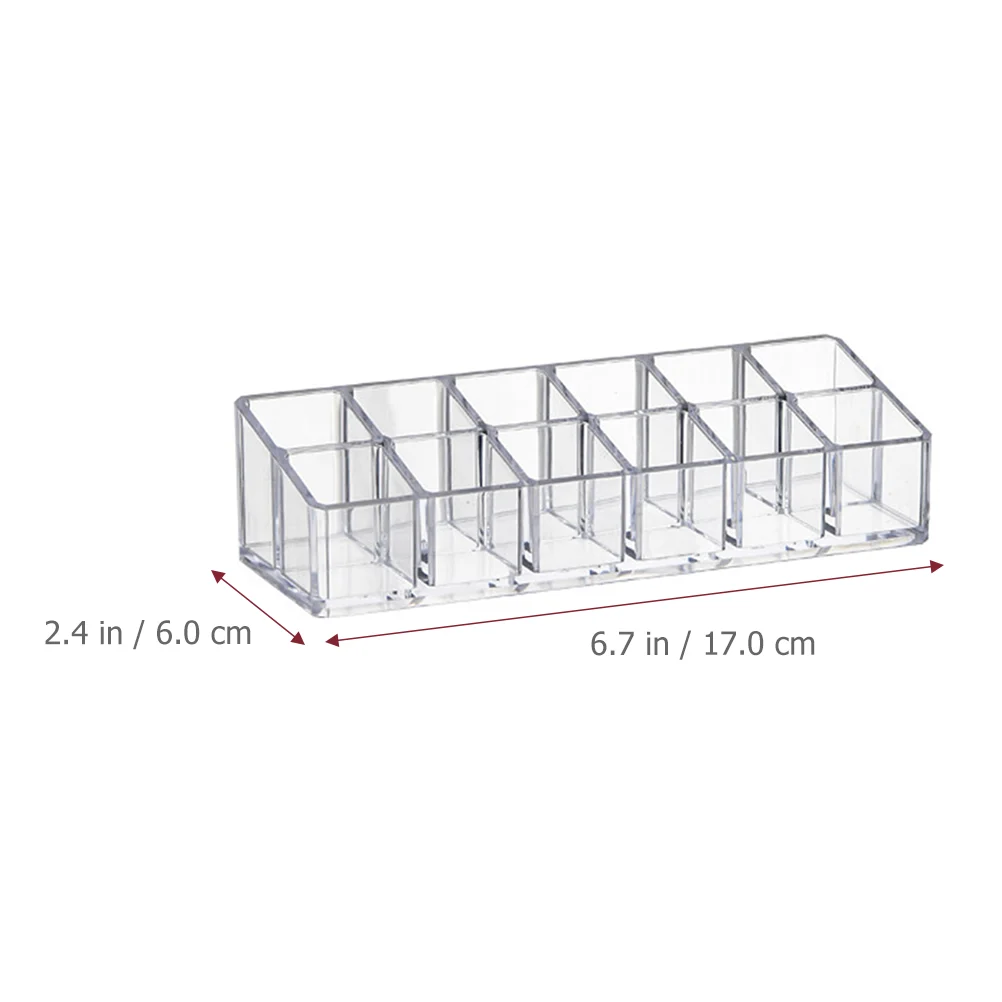 Boîte de rangement en plastique pour rouge à lèvres et vernis à ongles, porte-ganizer transparent T1 pour pinceaux de maquillage, rangement pour crayon à barrage, bureau, 1 paquet