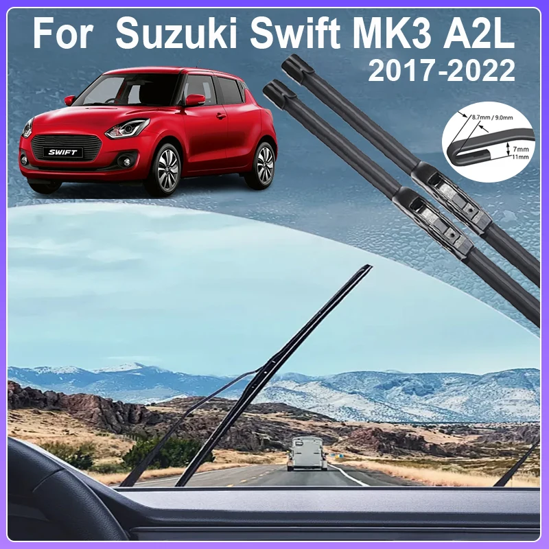 

Windscreen Wipers For Suzuki Swift Car Accessories Mk3 A2L 2017~2022 Car Window Windshield Wiper Blades Silent Auto Rain Brushes