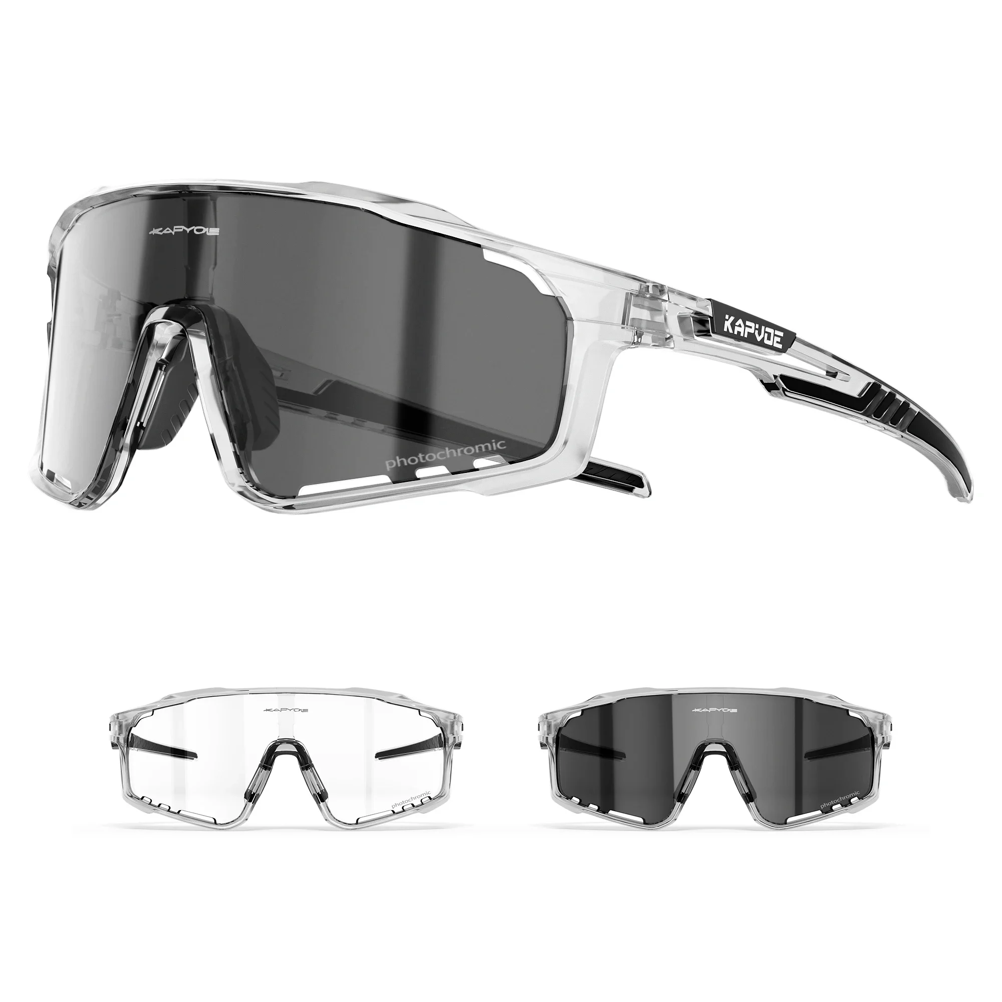 AliExpress kapvoe Kapvoe Hot Outdoor Photochromic Sunglasses Road Cycling Glasses Bike Bicycle Men Women Sports Hiking Mountain Bike UV400 Goggles
