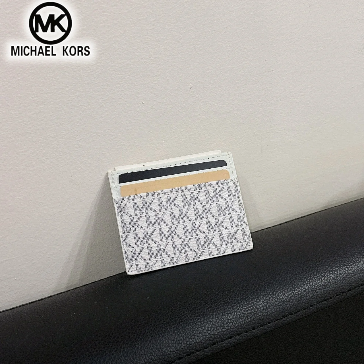 2026 Michael Kors Cartera de moda para mujer, tarjetero de ocio, funda para tarjeta de conducir MK, monedero pequeño, clip para tarjetas múltiples para niñas
