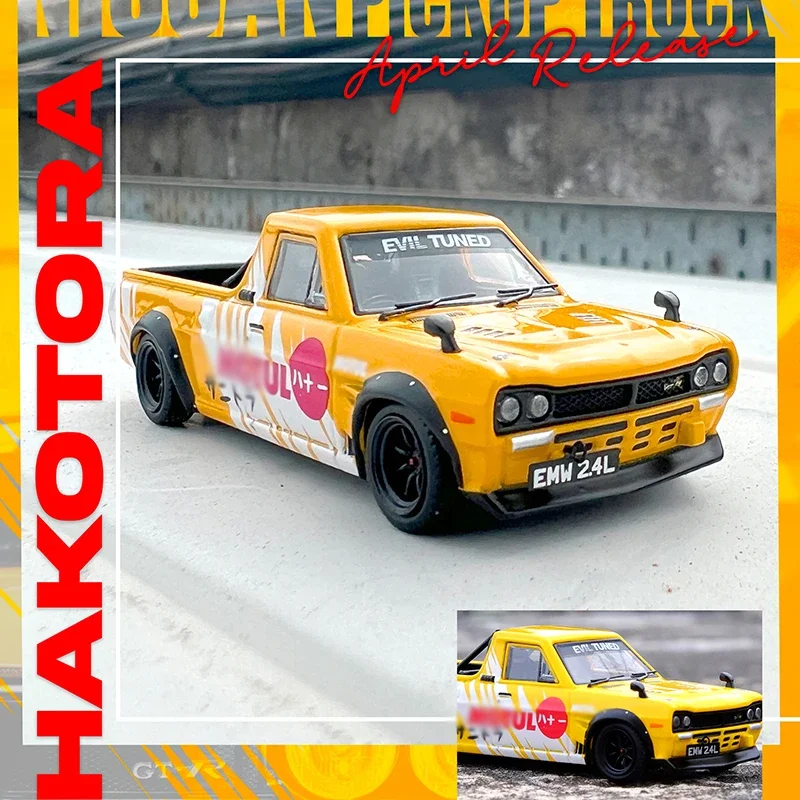 INNO 1:64 Model samochodu Hakotora Pick Up Truck Alloy Die-Cast Vehicle Collection Gifts Display