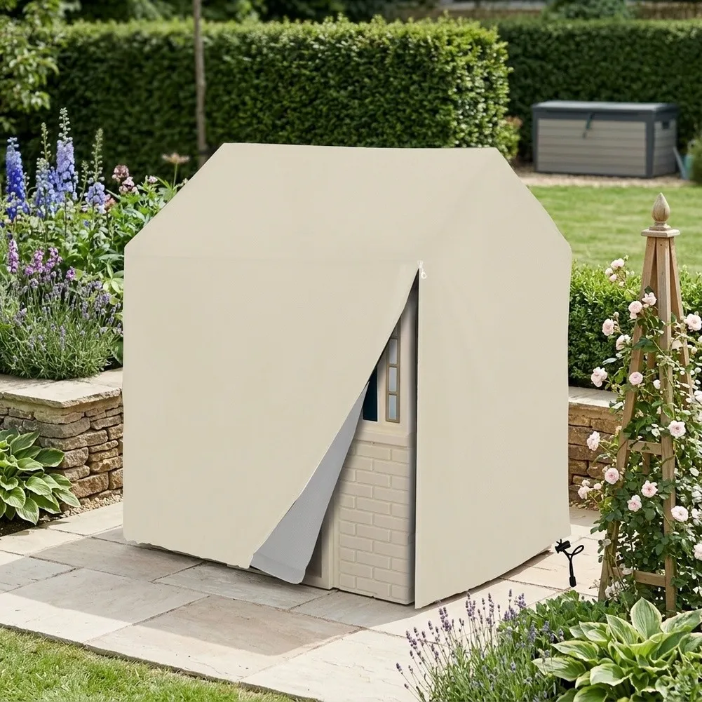 Waterproof Playhouse Cover Outdoor Use Constructed from 210D Oxford Fabric with Secure Drawstring Closure Waterproof