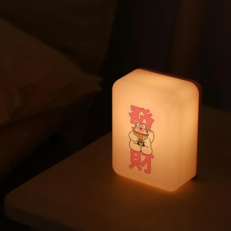 

Ночник для Маджонга, аккумуляторные Настольные лампы с USB-зарядкой, Забавный цветной прикроватный ночник, украшение для дома, лестницы, спальни, гостиной