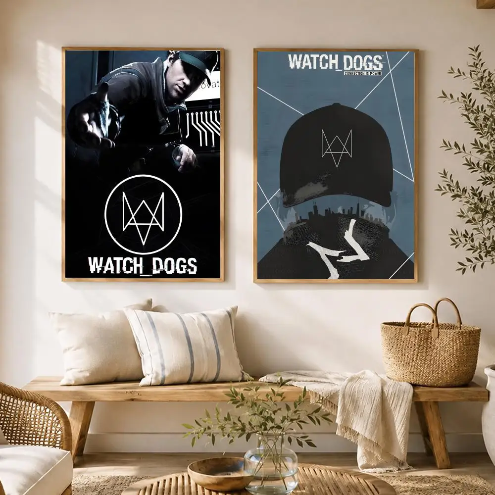 Video Game Watch Dogs 2 Poster HD poster wall art self-stick no-residue for home cafe office great gift