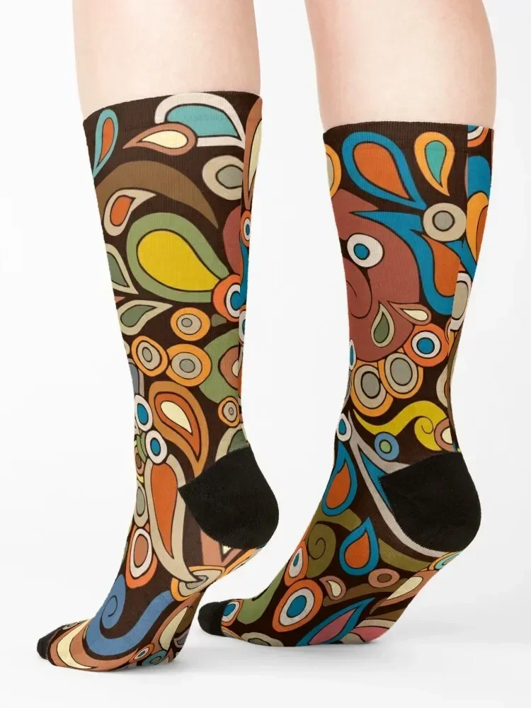 Calcetines de algodón para hombre y mujer, medias de diseño Retro y Funky, hechos a mano