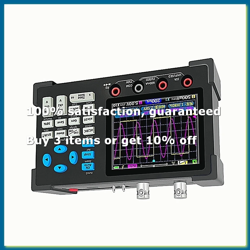 ●DSO3D12 3.2 Inch Desktop Digital Oscilloscope 120M Bandwidth Dual Channel Multimeter and Signal Generator 3 in 1 120M