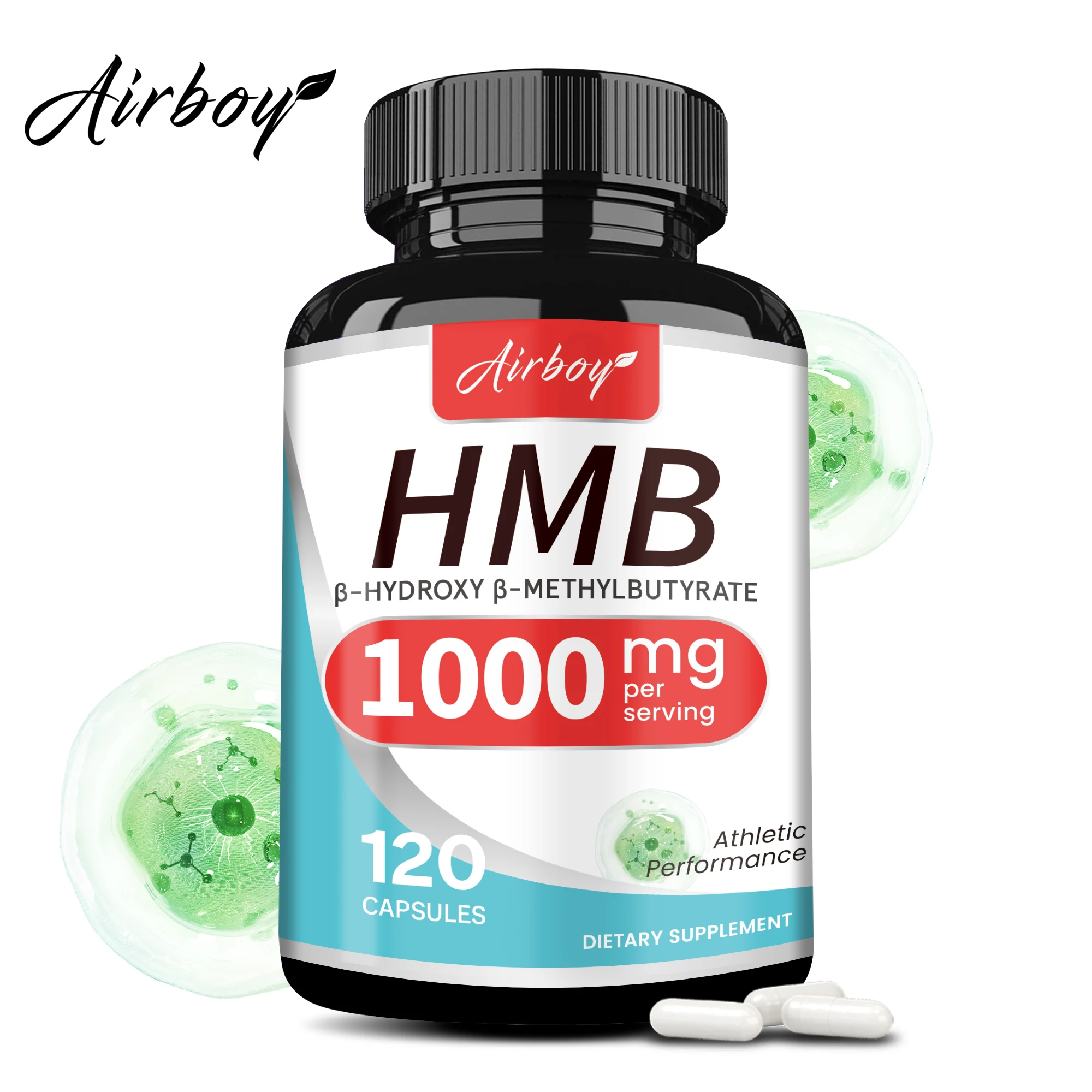 

HMB Supplements - Boosts Energy, Promote Sports Endurance, Promote Muscle Growth and Recovery, Relieve Muscle Loss