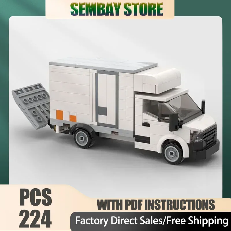 

Moc Building Urban Refit Refrigerated Van Model Bricks Technology Blocks Gift Christmas Toy DIY Sets Assembly