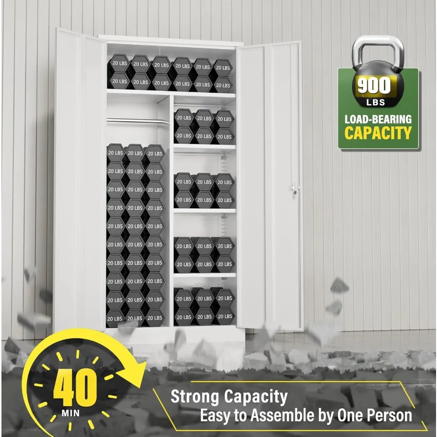 خزانة ملابس معدنية بأبواب وأرفف72 خزانة خزانة ملابس للتفصيل للمكتب وغرفة النوم وغرفة الغسيل hool Em