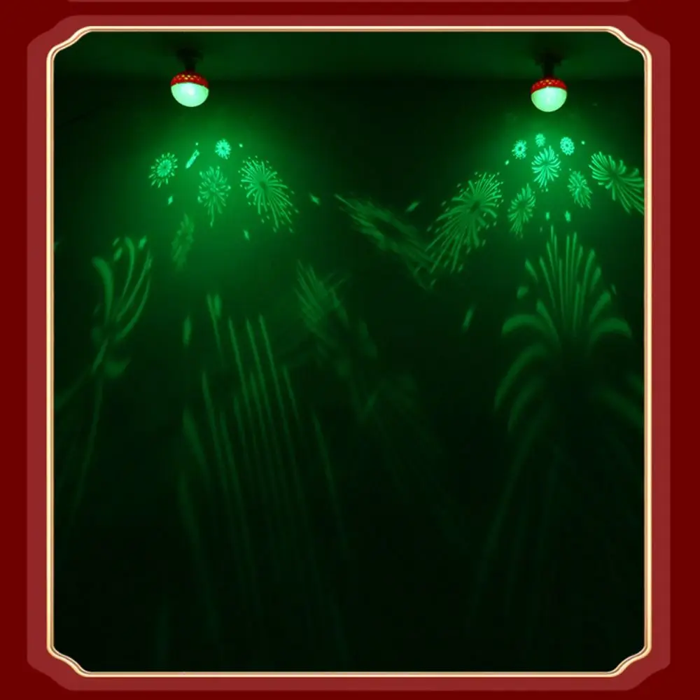 Good Luck New Year Colorful Light Bulb Blessing Color Change Fesitival Projection Bulb Happiness Wealth Party LED Night Light